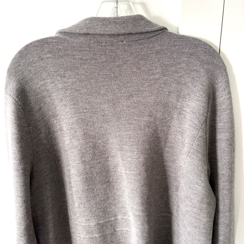 Talbots Women's Grey 100% Merino Wool Unstructured Blazer in Size XL - Picture 7 of 11